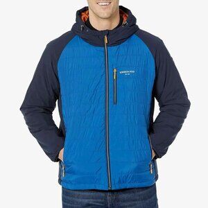 NWT! Mens London Fog Mixed Media Active Jacket, True Blue, Size XL
